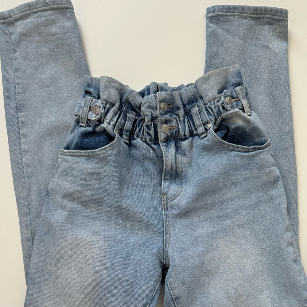 Almost Famous Paper Bag Waist Jeans, Small, EUC!